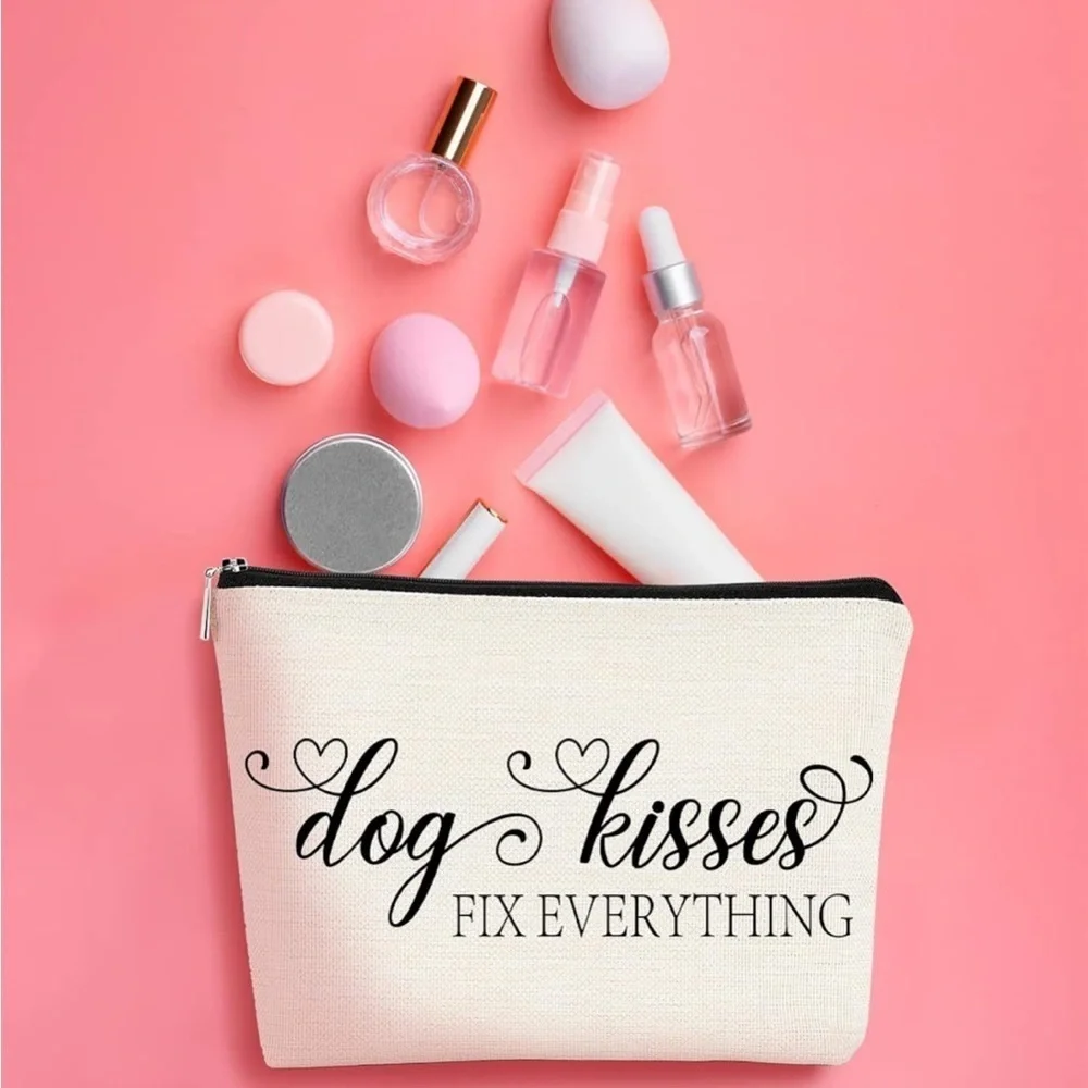 Makeup Bag Dog Kisses Fix Everything